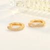 French Super Flash Rhinestone Circle Earrings Cold Wind Earrings Ear Buckles High-end Temperament Fashion Earrings 2026