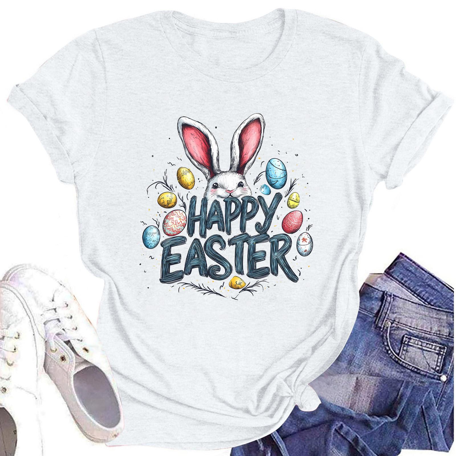 

Женский топ с круглым вырезом, повседневный принт, футболка с короткими рукавами XL белый