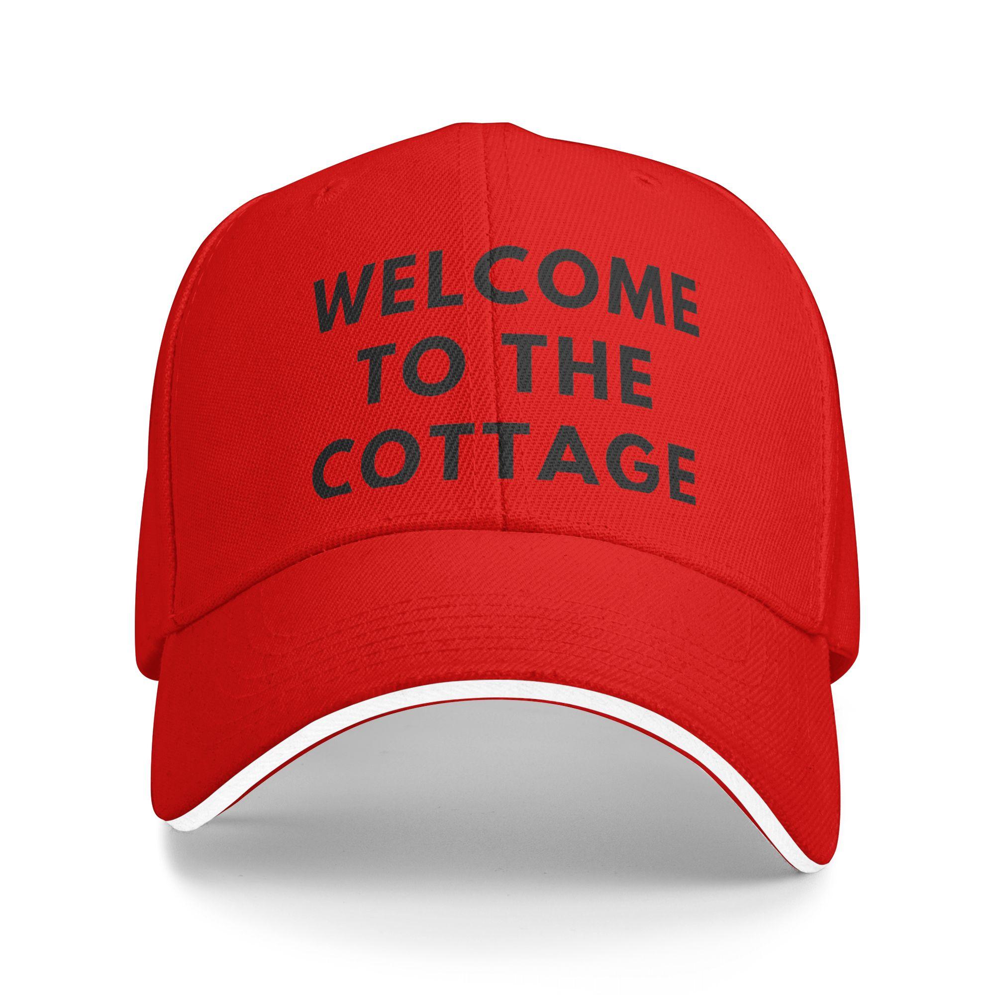 

Welcome to The Cottage Sun Baseball Cap Spring Couple Women Design Trucker Hat Sunscreen Stylish Running Hippie Snapback Cap One Size