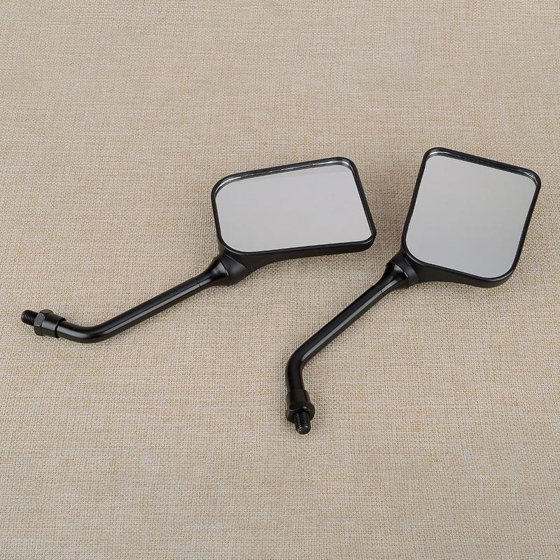 2pcs Motorcycle Side Rearview Mirror With M10 Adapter Screw Fit for Suzuki Von King Quad Ozark 250 QS125 HJ125-A GS125 ATV