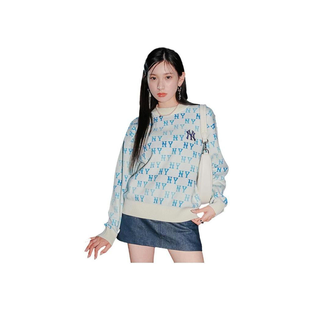 New MLB Knitwear Unisex Dark Cream 3AKPM0434-50CRD