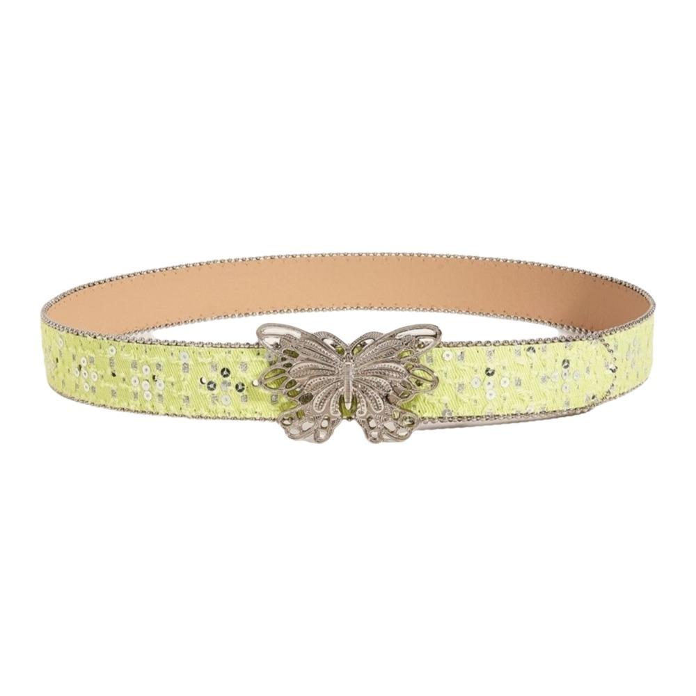 Sequins Wide Belt Y2K Denim Waistbands Simple Butterfly Belt Female/Girls