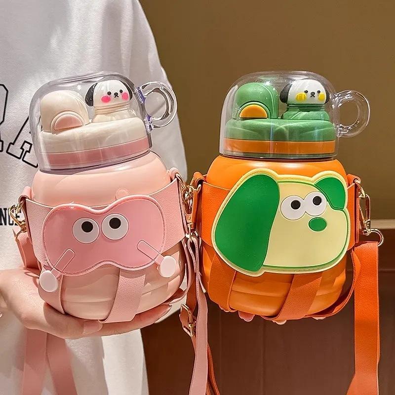 Thermos Cup Girls High Value 316 Double Drinking Cup Cute Student School Special Big Belly Cup Children's Kettle