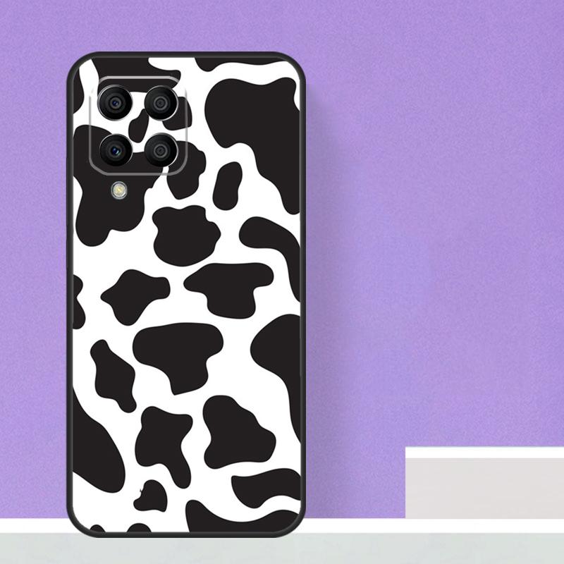 White Black Cow Print Case For Samsung Galaxy M21 M31 M15 M55 M56 M36 M16 M06 M13 M33 M53 M12 M32 M52 M14 M34 M54