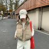 High-waisted Corduroy Vest Women's Autumn and Winter Vest Jacket Korean Version Bread Clothes New Thickened Short