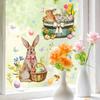 Easter Window Stickers Colorful Easter Eggs Glass Windows Static Sticker wall Decals Decoration Spring Party Gift for Kids Room