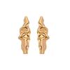 Minimalist Metal Personality Earrings Golden Silver Geometry Long Big Drop Earrings Round Leaf Water Droplet Jewelry Gifts