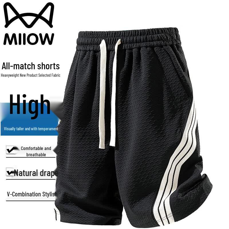 MiiOW Men s Casual Striped Summer Shorts XL