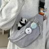 Lightweight Waterproof Cute Niche Fanny Pack Fresh Breast Bag Simple and Versatile Multi-layer Girl Satchel