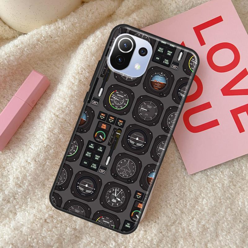 Aviation Aeroplane Pilot Cockpit Case For POCO X5 X3 X4 F5 Pro F3 F4 GT C40 M5s Phone Cover For Xiaomi 13 11T 12T Pro 12 Lite