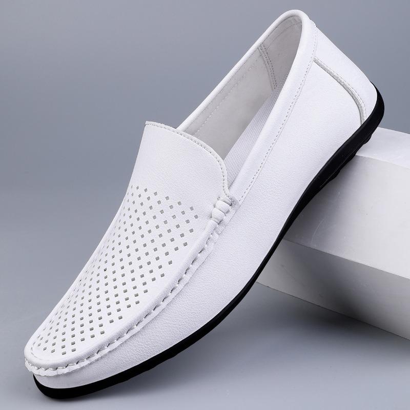Doudou shoes men's summer men's casual style lazy shoes low-top soft sole white trend men's shoes