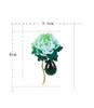 Green Peony Flower Brooches for Women Unisex Resin Stone Beautiful Plants Party Office Pins Charms Gifts