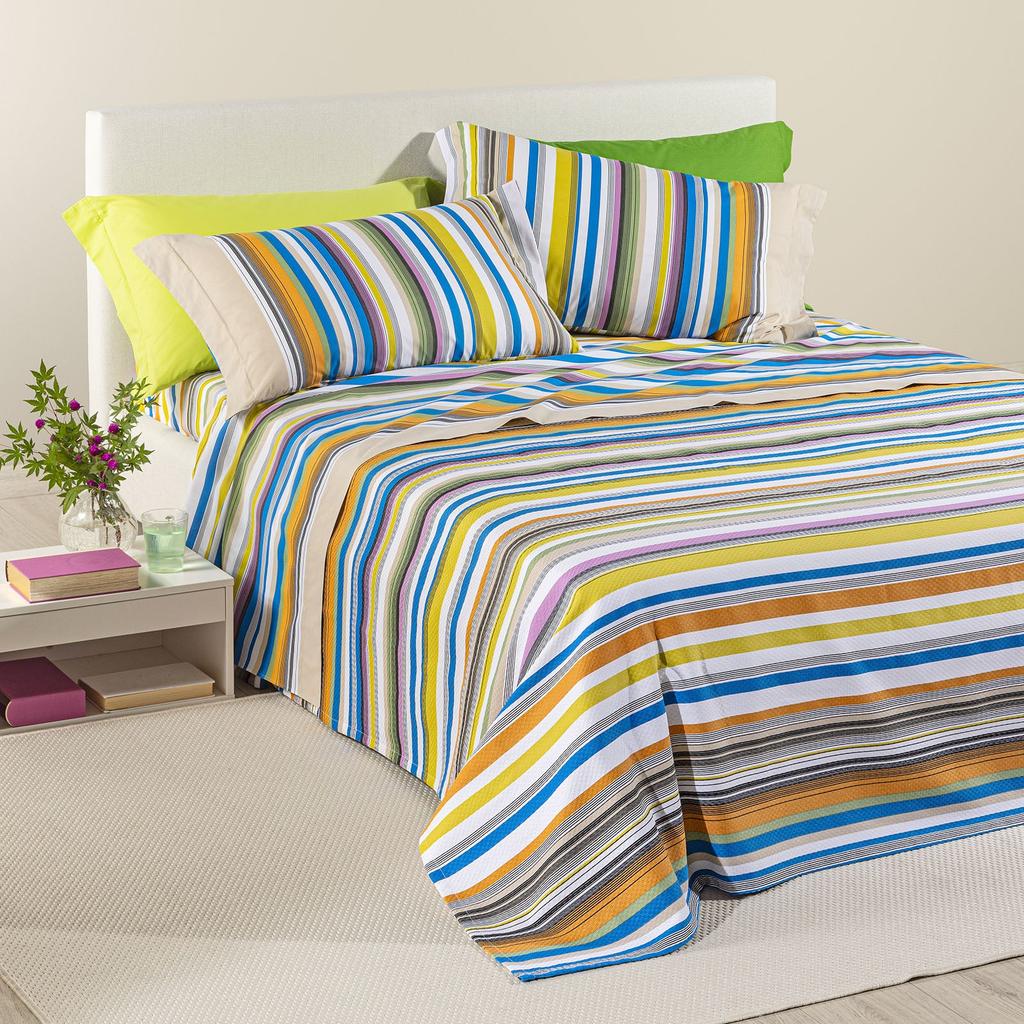 Bristol Cotton Blossom Summer Bedspread In Piquet Cotton