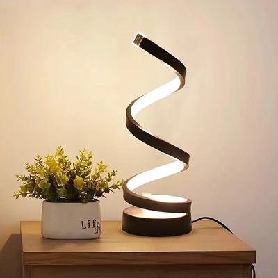 Minimalistische Spiral-LED-Schreibtischlampe Lese-Nachtlicht Dimmbare Tischlampe Nachttischlampen Heim Büro Schlafzimmer Wohnzimmer Dekoration