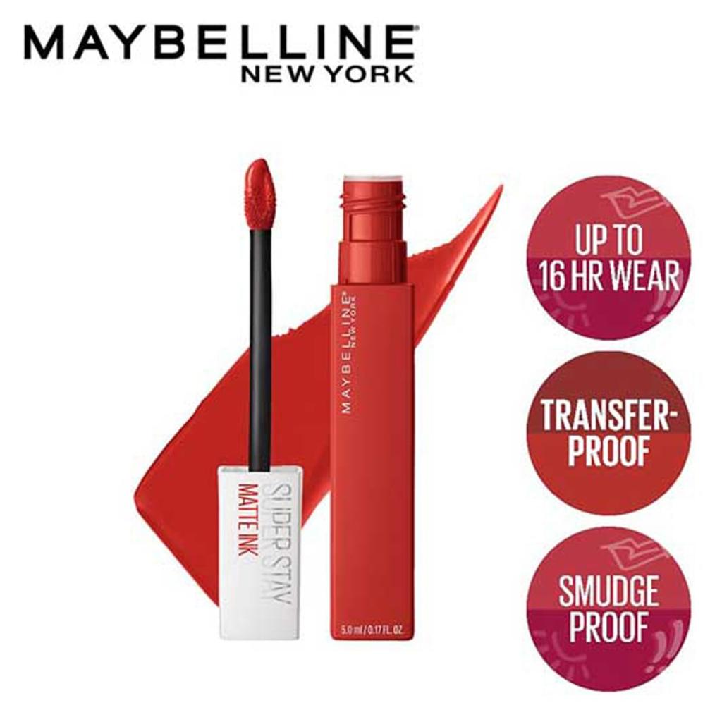 Maybelline New York Superstay Matte Ink Liquid Lipstick 118 Dancer 5ml Long Lasting Lip Color Non Transferable 16 Hour Wear Velvety Matte Finish