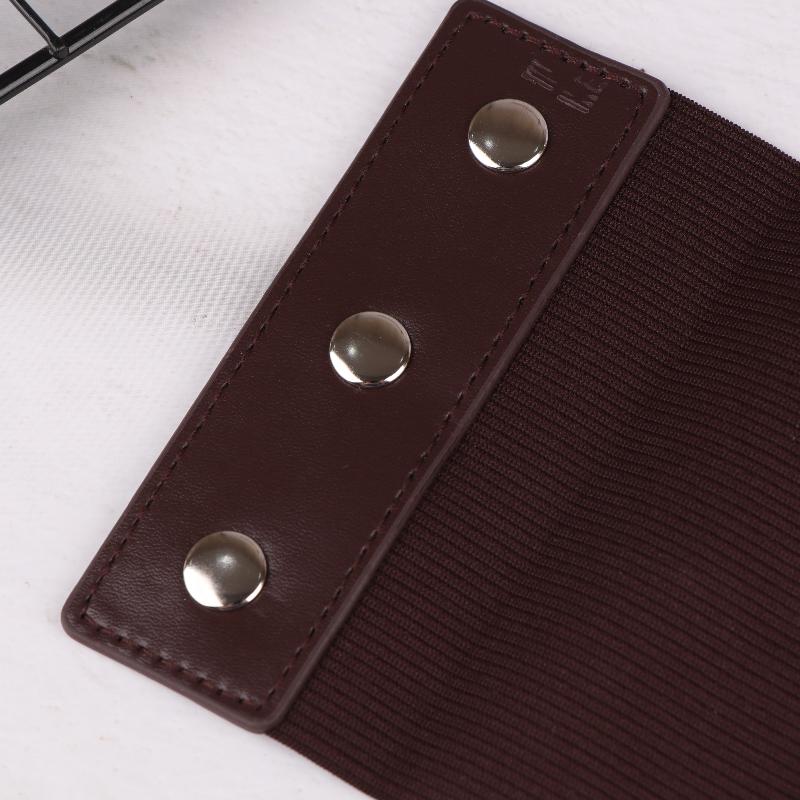 Fashionable Gothic Corset Belt Triple Buckle With Black Rivet Studs Elastic Waspie Waistband For Punk Women Perfect For Coats