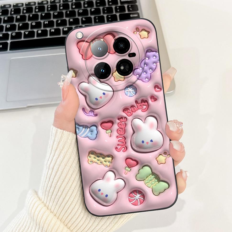 Silicone Case For Infinix Zero 40 4G Case X6860 Fashion Rabbit Soft TPU Cover For Infinix Zero 40 Zero40 Phone Cases Back Cover