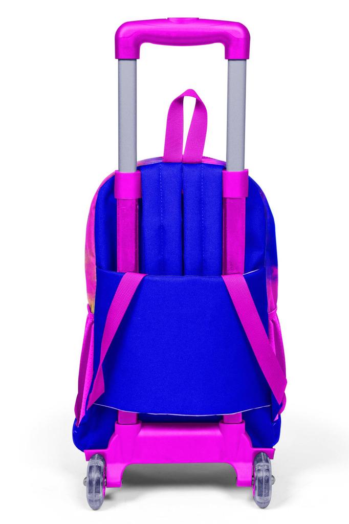 Tříkomorový školní batoh na kolečkách s barevným batikovaným vzorem pro děti Coral High Kids 23957