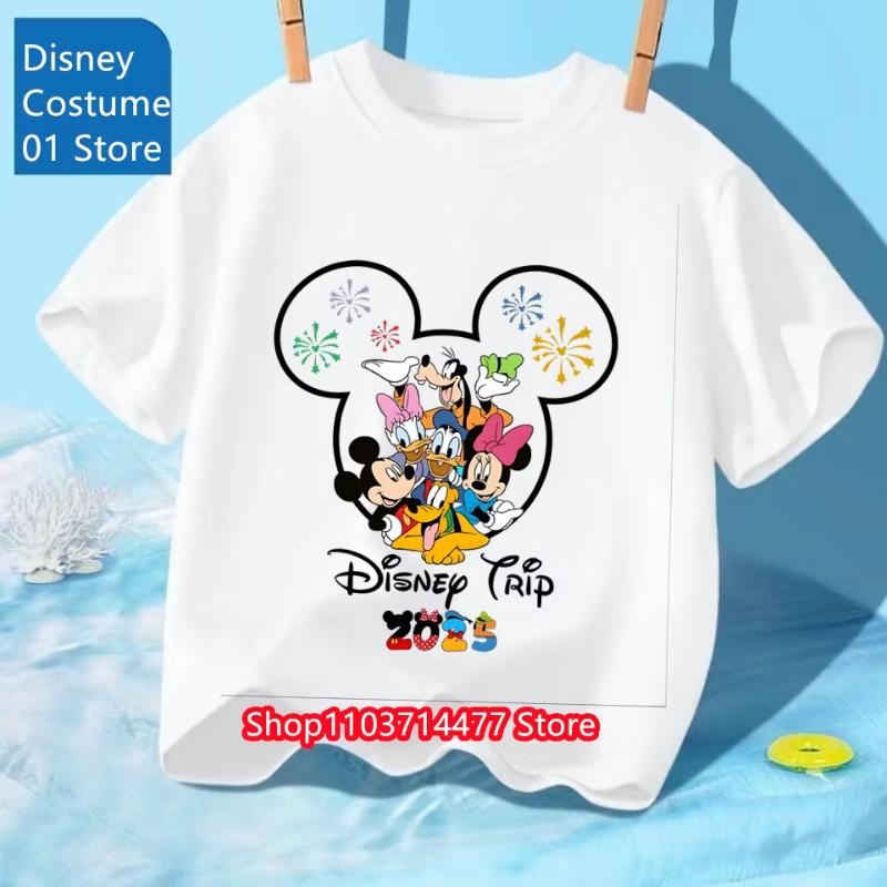 2025 Mouse Castle Tshirt Fresh Summer Tshirts for Boys and Girls Unisex Women Oversize Cotton Tops