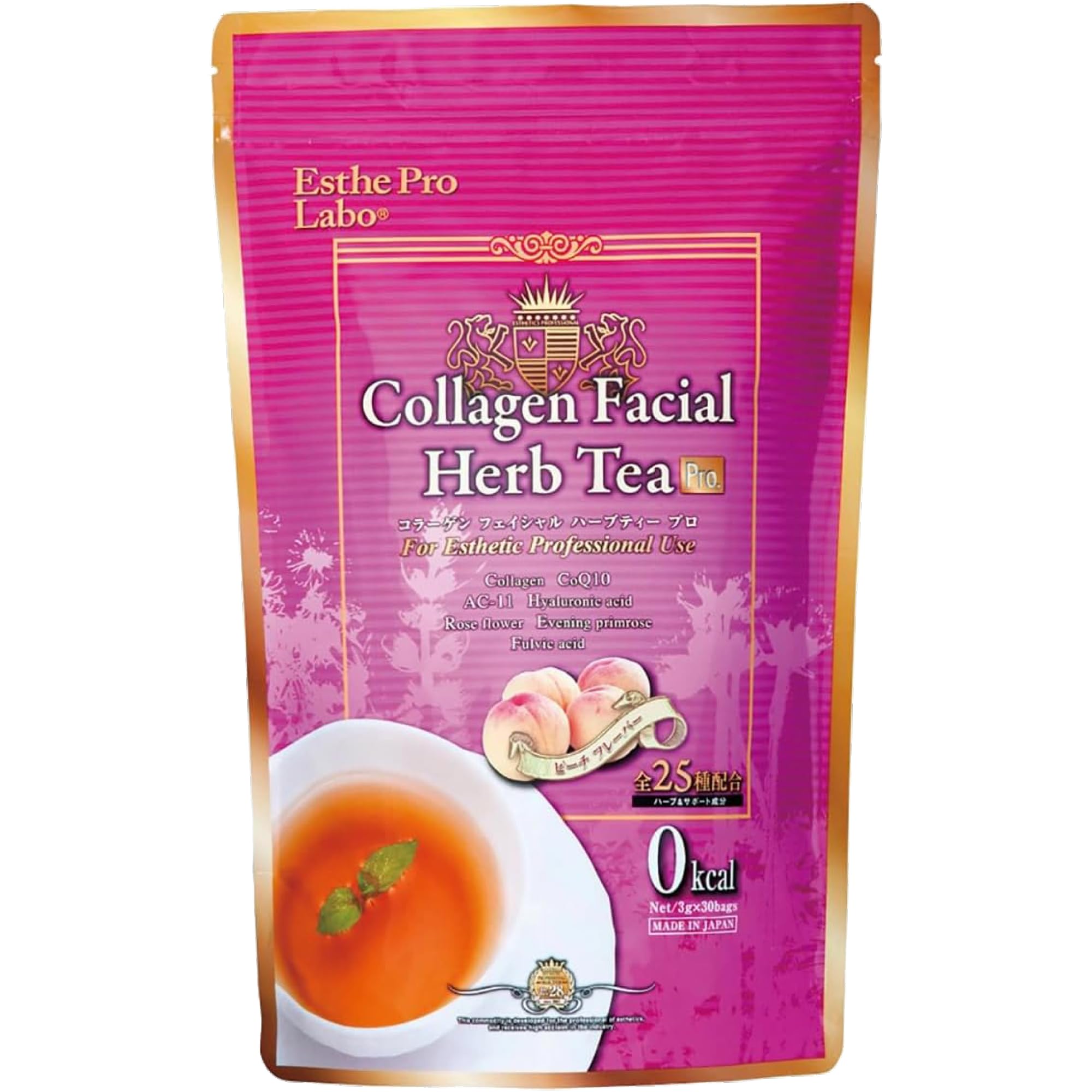 

Esthe Pro Labo Esthe Pro Labo Коллагеновый травяной чай для лица Pro 30 пакетиков Персиковый вкус розовый