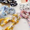 Hair Tie Floral Print Long Ribbon Hair Rope Easy to Wear Bun Half-Tied Hairstyles Ponytail Holder Hair Accessory