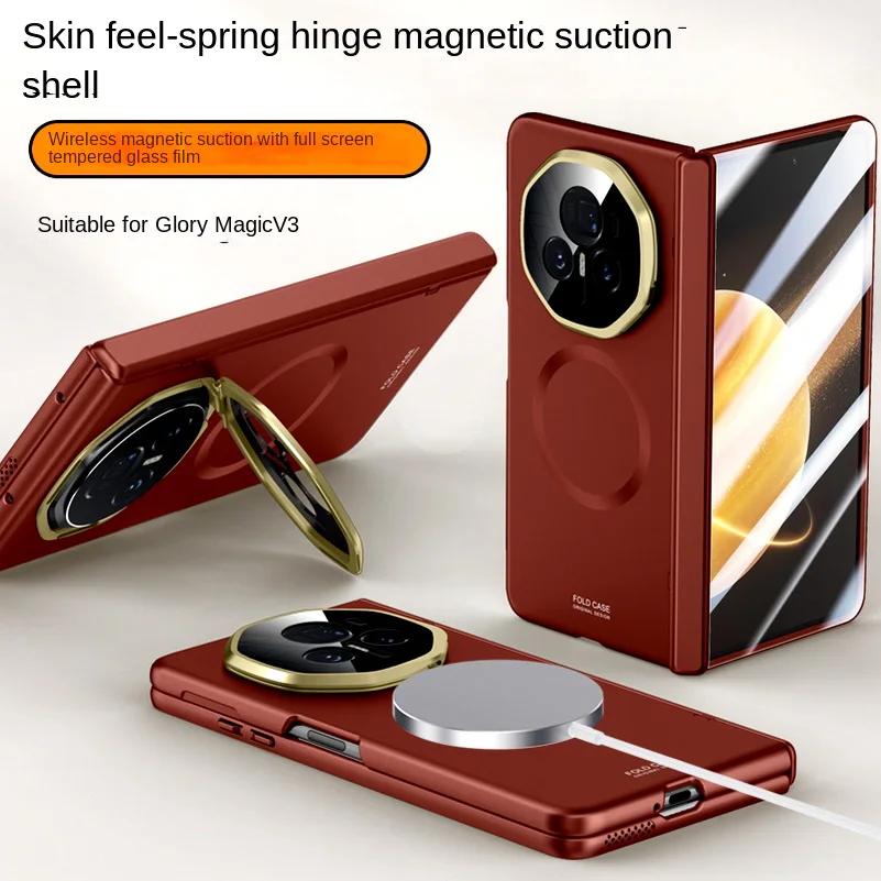 Magsafe Magnetisch Mit Blickschutz Gehärtetes Glas Folie Vollschutz Hülle Für Honor Magic V 3 Magic V3 Federgelenk Halter Abdeckung
