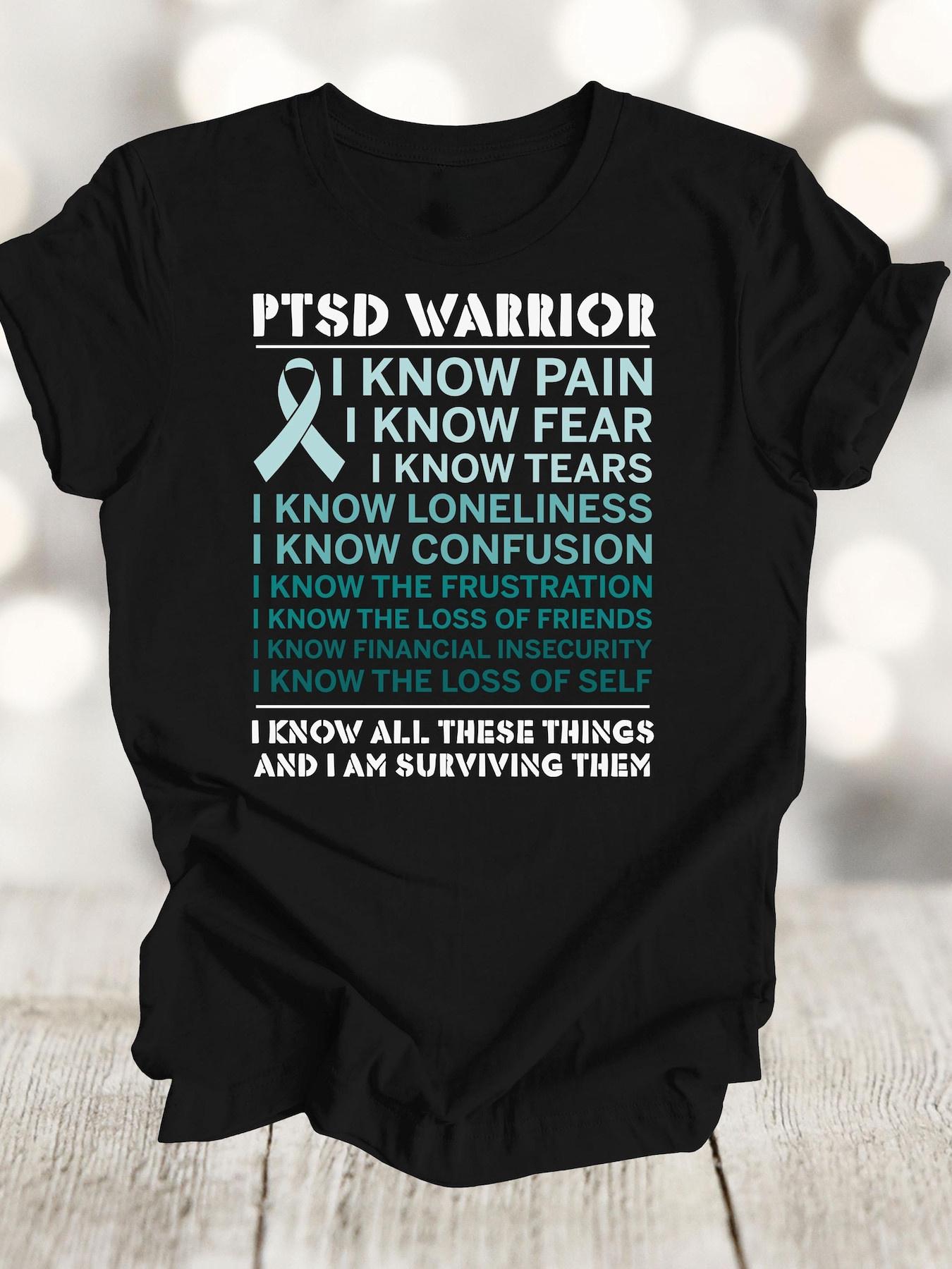 T-Shirts Designed Around The Theme of Post-Traumatic Stress Disorder (PTSD) XXXXL