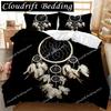3D Print Dream Catcher Duvet Cover Feather Purple Dream Catcher Bedding Symbol Exotic Polyester Double Queen King Quilt Cover