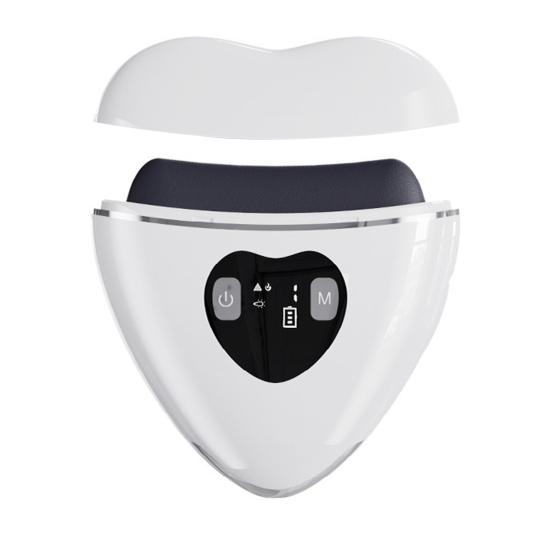 Masážní přístroj na obličej s vibračními a hřejivými funkcemi Ergonomický design Kompaktní Přenosný Bezdrátový masážní přístroj proti stárnutí