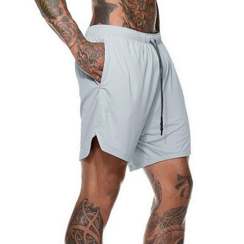 Men's Gym Fitness Bodybuilding Jogging Sport Shorts Casual Pants With Secure Pockets For Enhanced Convenience