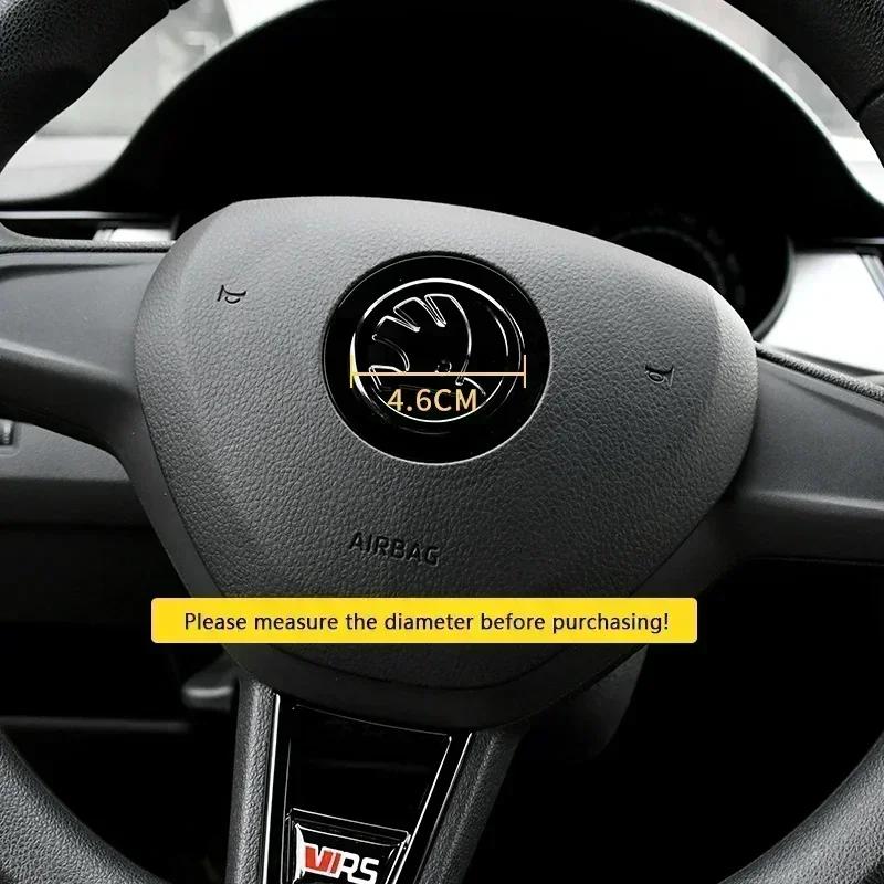 2025 Nieuw 46MM ABS Auto Stuurwiel Midden Logo voor Skoda Fabia Rapid Kodiaq Octavia Laura Superb 1 2 3 4 VRS Yeti Karoq Embleem