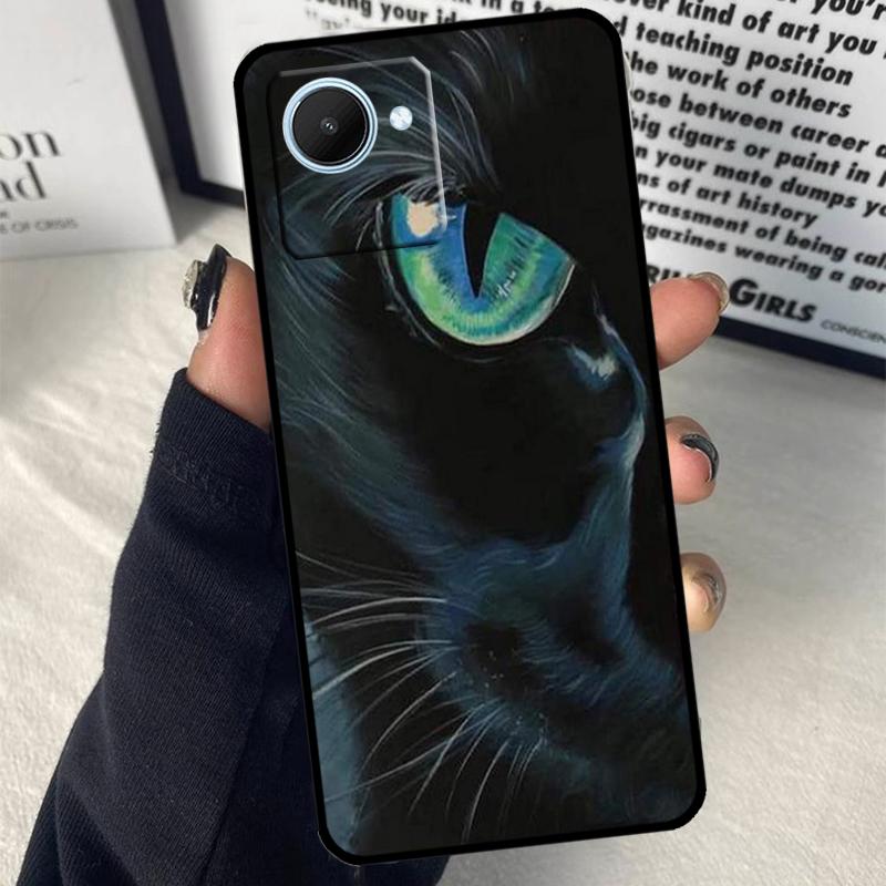 Cat Staring Eye For Realme C75 C55 C71 C61 C53 C33 C63 C51 C65 C67 11 12 13 14 15 Pro Plus GT6 GT7 Pro Case