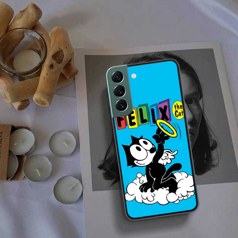

F-Felix the Cats Funny Phone Case For Samsung Galaxy S22 S25 Ultra S21 S10 Plus S26 Edge S20 S23 S24 FE Cover Silicone Soft Samsung S22