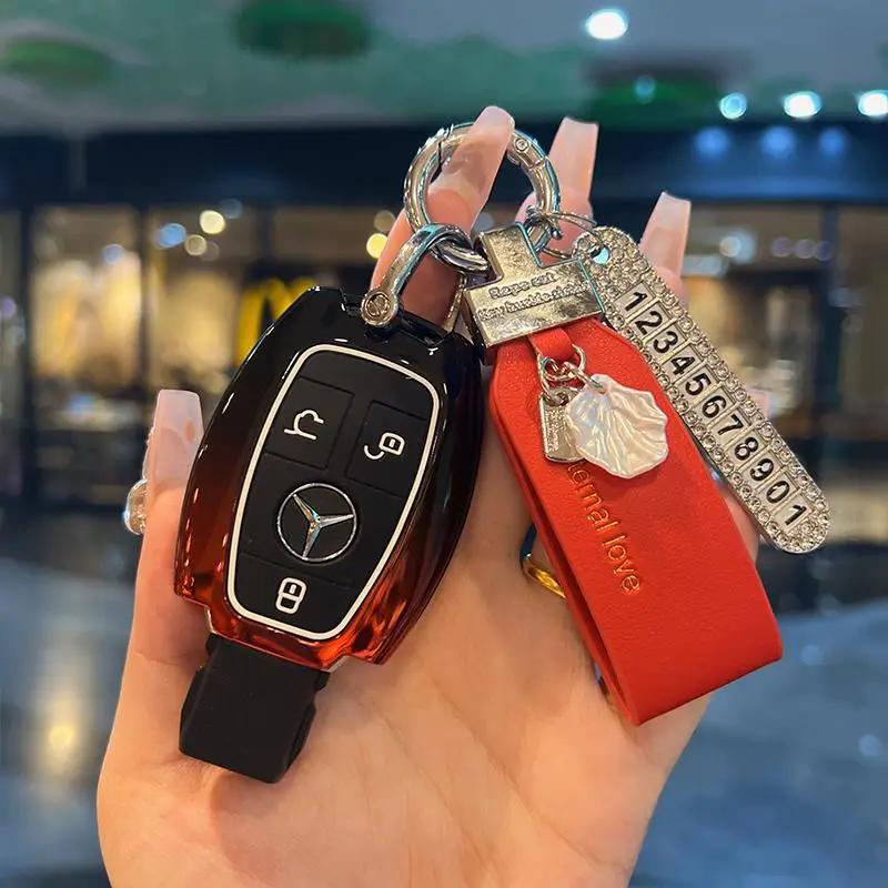 Car Remote Key Case Cover Shell Fob For Mercedes Benz A B C E R Class GLS GLA GLK GLC CLS CLA AMG W204 W205 W212 W463 W176 CE6