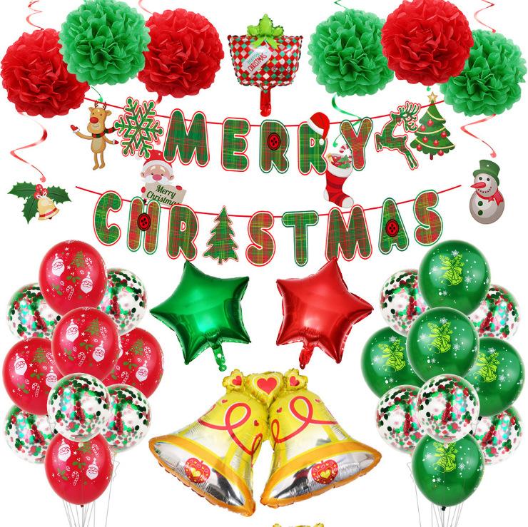 Weihnachtsschmuck Ballon Set Weihnachten Frohe Ornament Ballon Glocke Aluminiumfolienballon Set