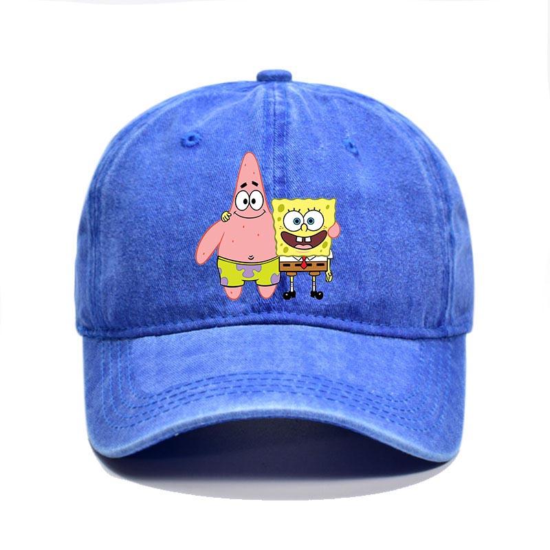 Mode Niedrige SpongeBob Baseballkappe Film Cartoon Figur Erwachsene Männer Frauen Sport Lässig Sonnenschutz Verstellbar Anime Schirmmütze Netzmütze