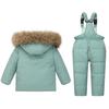 Children's Down Jacket Suit Boys and Girls 1-6 Years Old Thickened Two-piece Winter Style