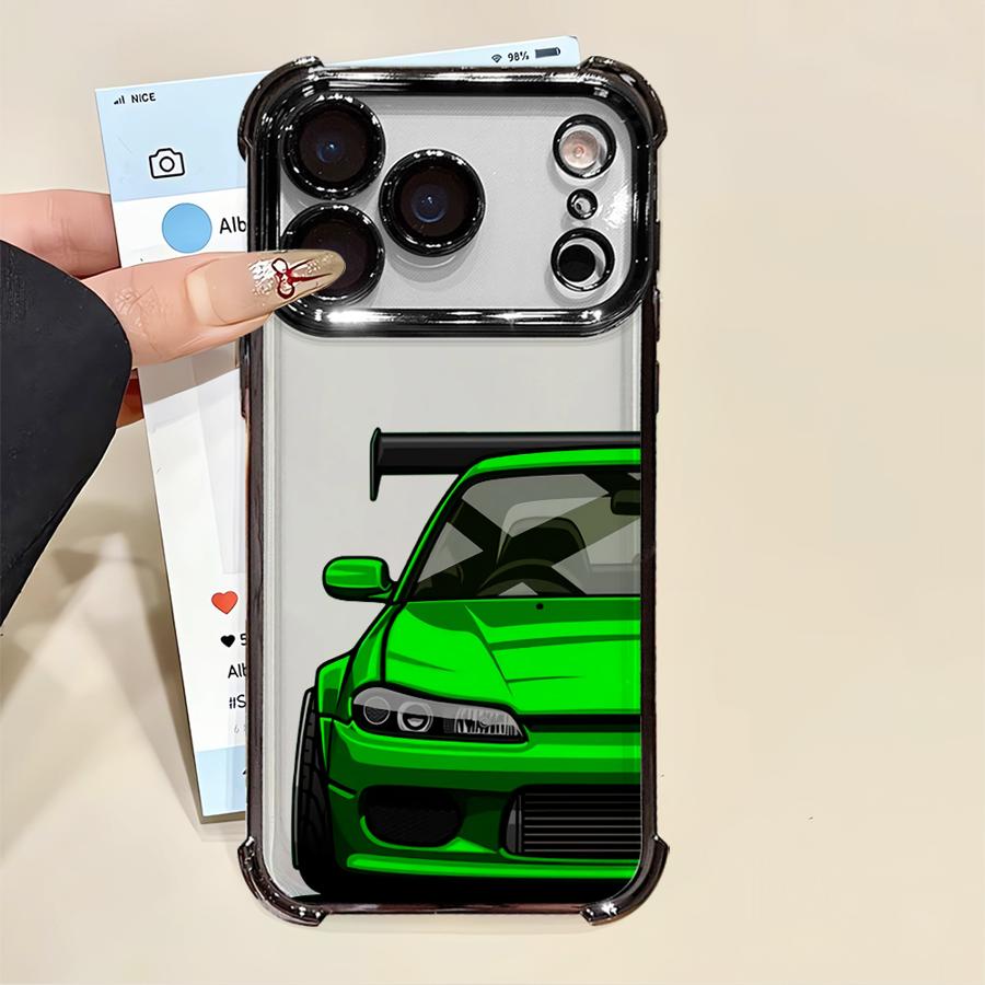 Phone Case for Apple iPhone 17 Air 13 12 11 Pro Max 16 15 14 Plus 16e Clear Cover Japanese JDM Drift Car