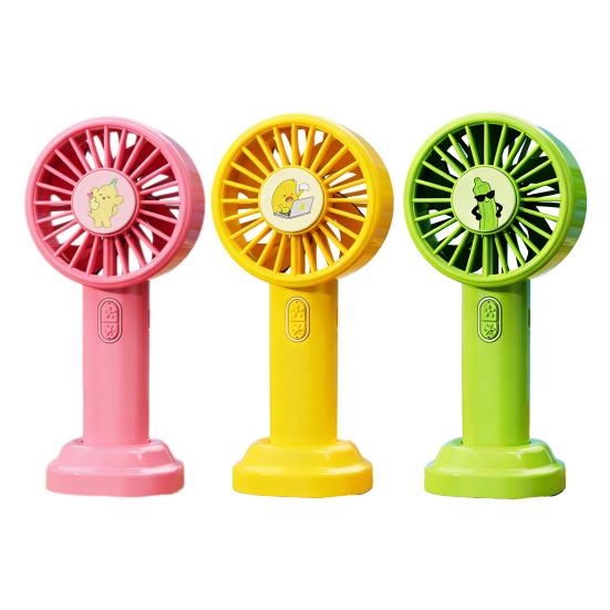 Handheld Fan Cartoon Pet Pattern Multi-Speed Silent Motor USB Rechargeable Portable Desktop Cooling Fan