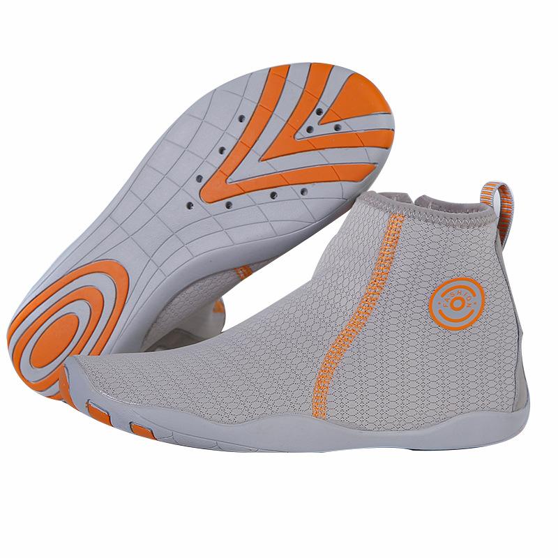 Damen High-Top rutschfeste Strandschuhe mit Reißverschluss, Schwimmschuhe, Sommer, schnell trocknend, atmungsaktiv, Paar-Fitnessschuhe