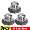 Stainless Steel Pot Brush with Handle Metal Ball Dishwashing Replacement Pans Stoves Sink Scrubbers Robust Kitchen Cleaner New