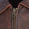 Vintage Red Brown Men Genuine Leather Jacket Real Cow Coat Man Military Pilot Jackets Air Force Flight Suit Spring Autumn