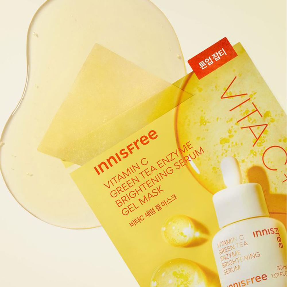 5 szt._[INNISFREE] 3 rodzaje ampułkowej maski żelowej 23ml (Retinol Cica / Rozjaśnianie Witaminą C / Retinol Zielona Herbata PDRN)