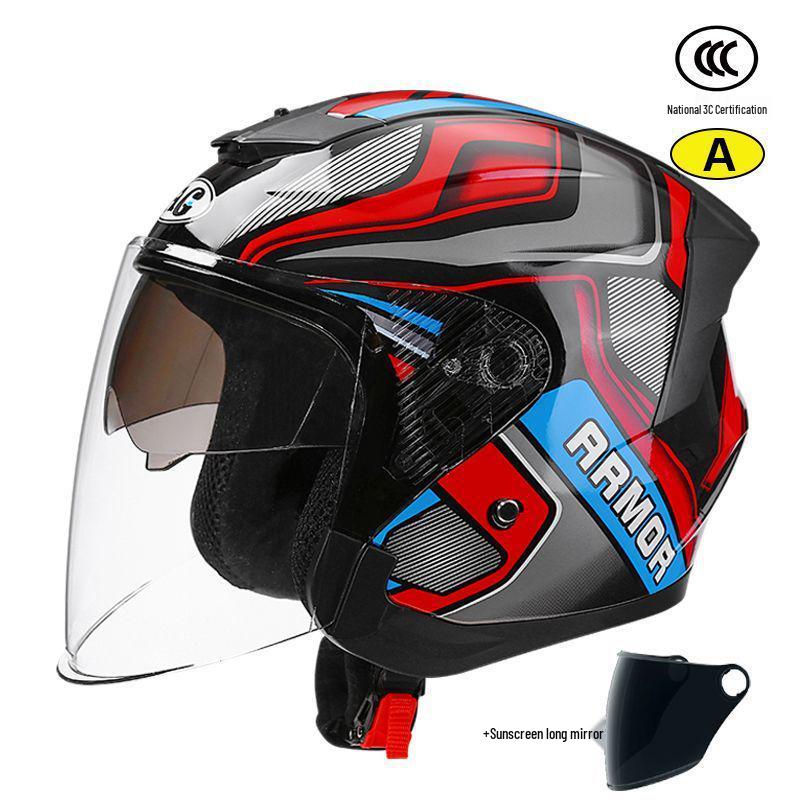 3C Certified Unisex Electric Motorcycle Helmet, All-Season, Winter Warmth