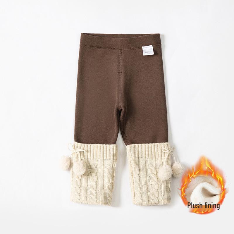 

Girls Fleece-Lined Cotton Leggings - Autumn/Winter 2025 Collection 110 cm