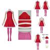 Cosplay Amy Rose Anime Stage Performance Costume Halloween Womens Dress