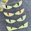 Luminous 3D Demon Eye Cat Eye Design Motorcycle Sticker Glowing Headlight Decal For Scooters Decoration