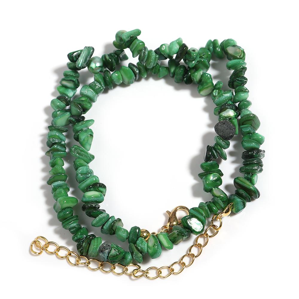 1 Strand 43cm Irregular Gravel Bead Choker Necklace Natural Stone Crystal Necklace Lobster Clasp Chain For Women Jewelry Gift