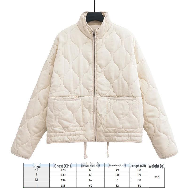 Giacca Trapuntata in Cotone da Donna Inverno 2024 - Moda Street Style, Cappotto a Maniche Lunghe