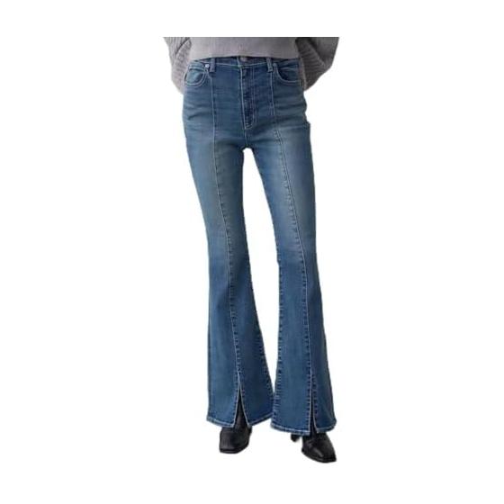 [AZUL BY MOUSEY] Denim Pants AZUL DENIM Center Stitch Slit Flare Denim Women s 250IAA12-3751